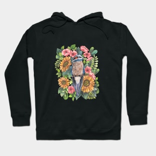 Bird And Flowers Ilustration Hoodie